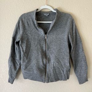 Beautiful warm neutral wool cos cardigan sweater in light grey
